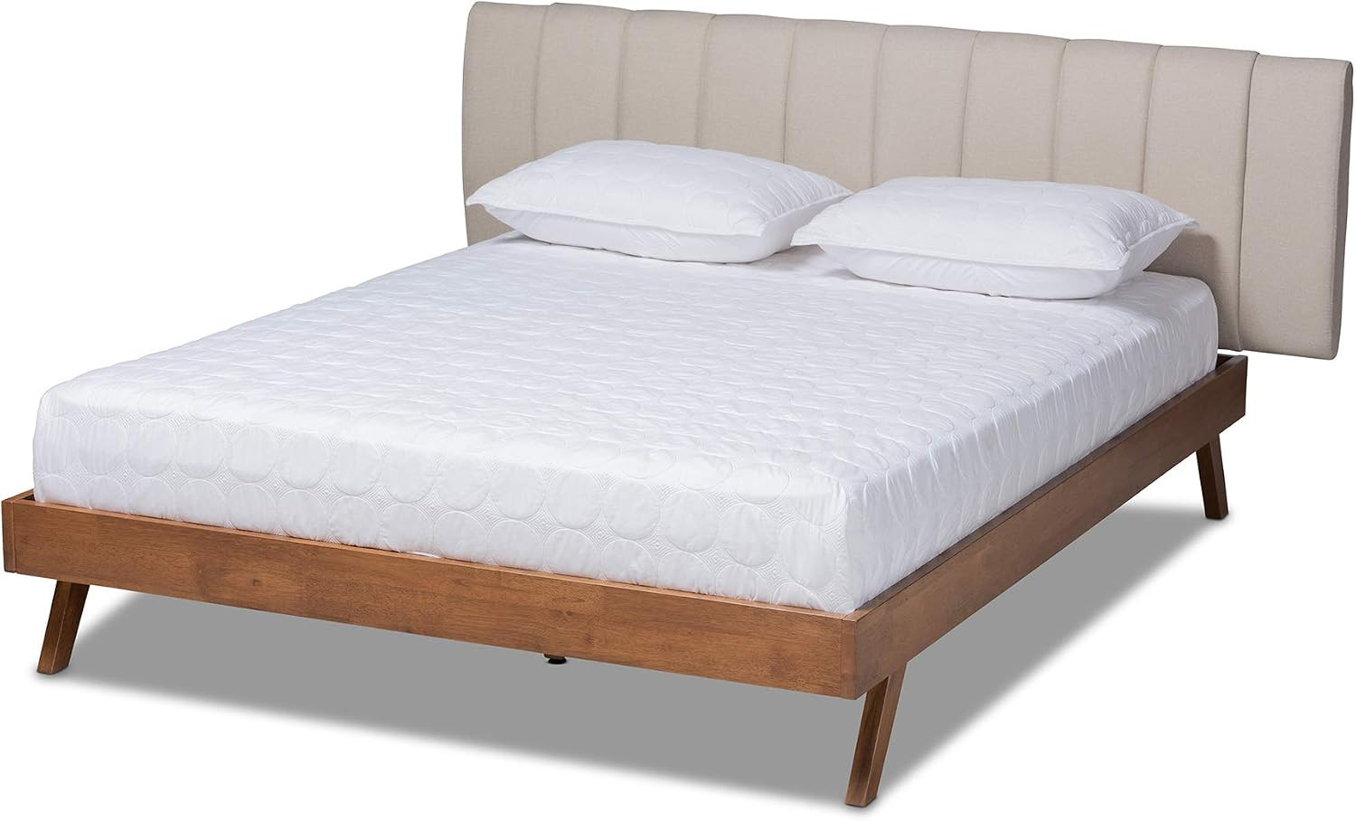 Bed, King, Beige