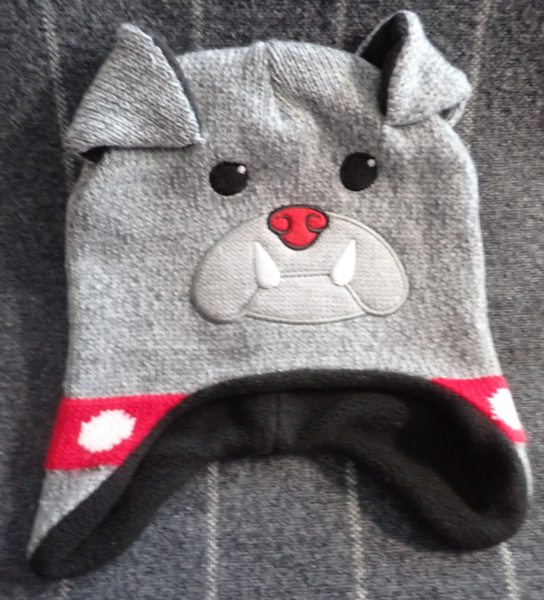 Healthtex Unisex  Puppy Bulldog Beanie Winter Hat Cap Eyes And Nose Size 2T-5T