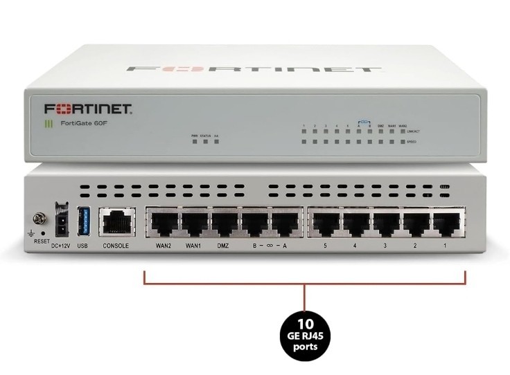 Fortinet FortiGate 60F Hardware,36 Month Unified Threat Protection- Firewall