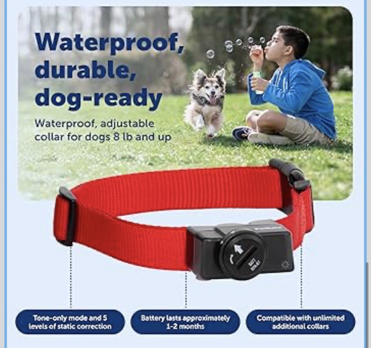 Pet Safe BC-103 OM Small Dog Shock Basic Bark Training Collar Tested w/Battery