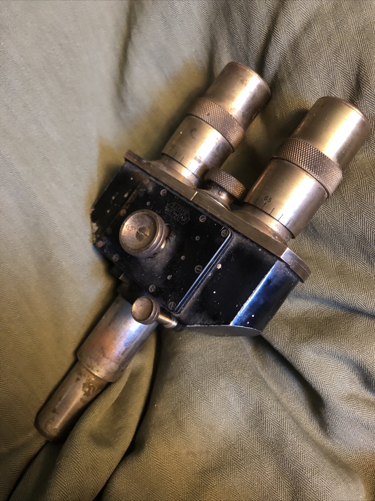 binocular Microscope HEAD  antique E.Leitz Wetzlar Circa 1920s scarce
