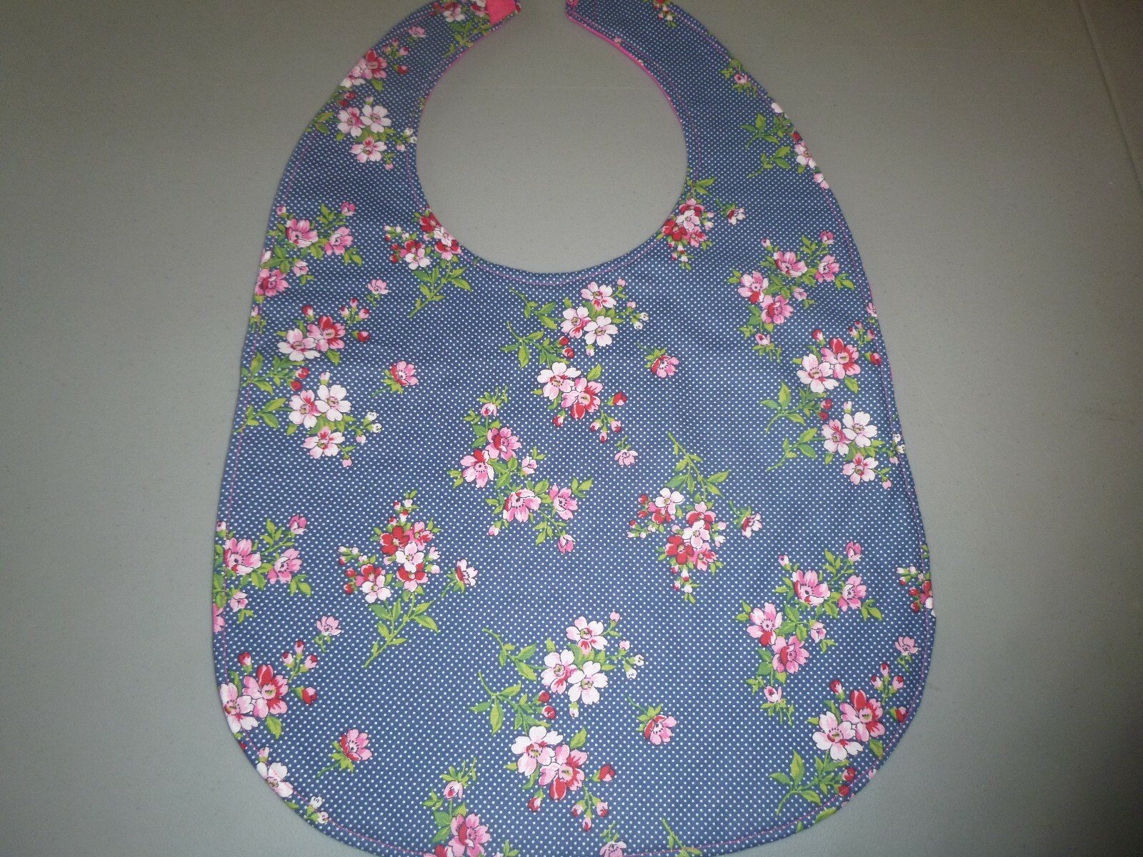 Adult Bib/Clothing Protector double thickness with Quilted Diamond Backing