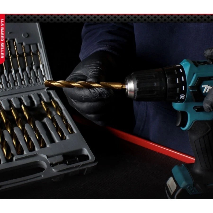 Quick-Change 1/4" Inch Hex Shank 30-Piece Drill Bit Set from 1/16” to 1/2"