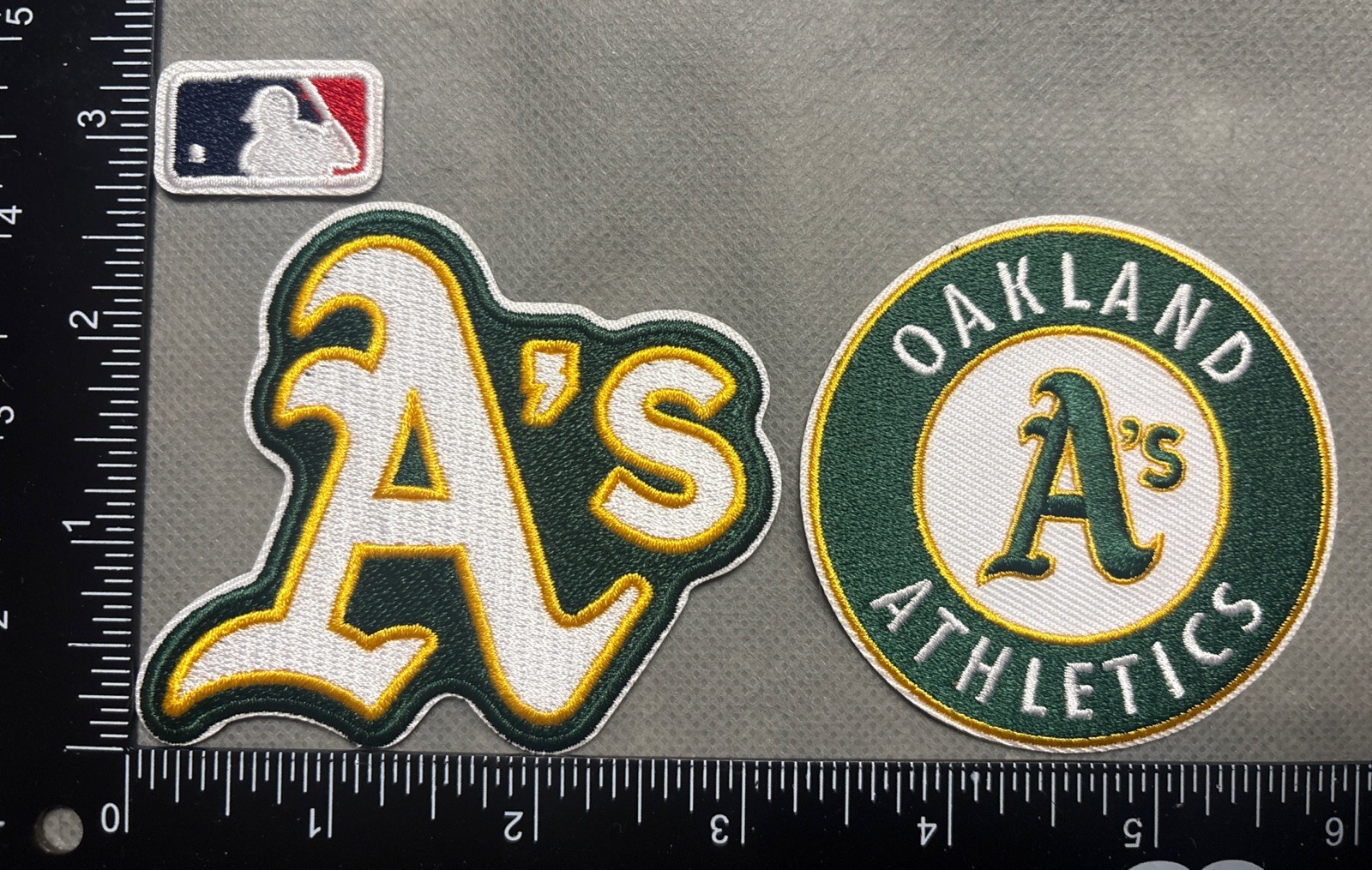 OAKLAND A'S ATHLETICS LOT SET OF 3 IRON ON PATCHES