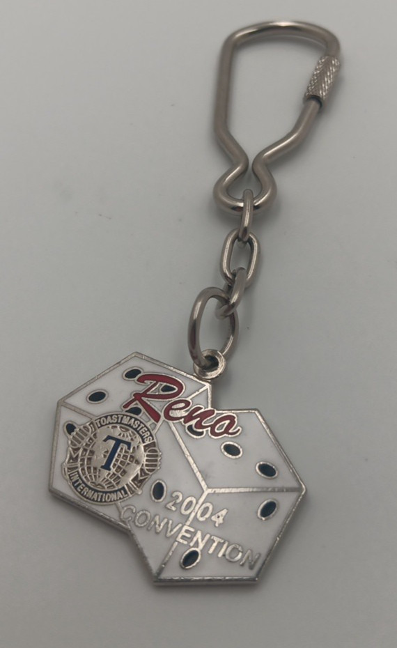 Casino key chain Vegas Reno Dice 2004 Convention ToastMasters International