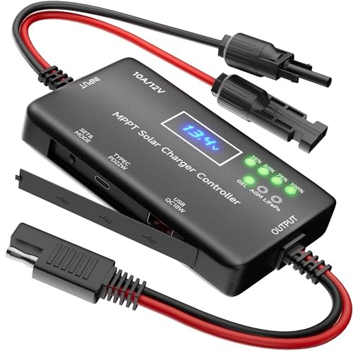 Solar Charge Controller 12V 10A - MPPT - Solar Panel Charge Controller 10A MPPT