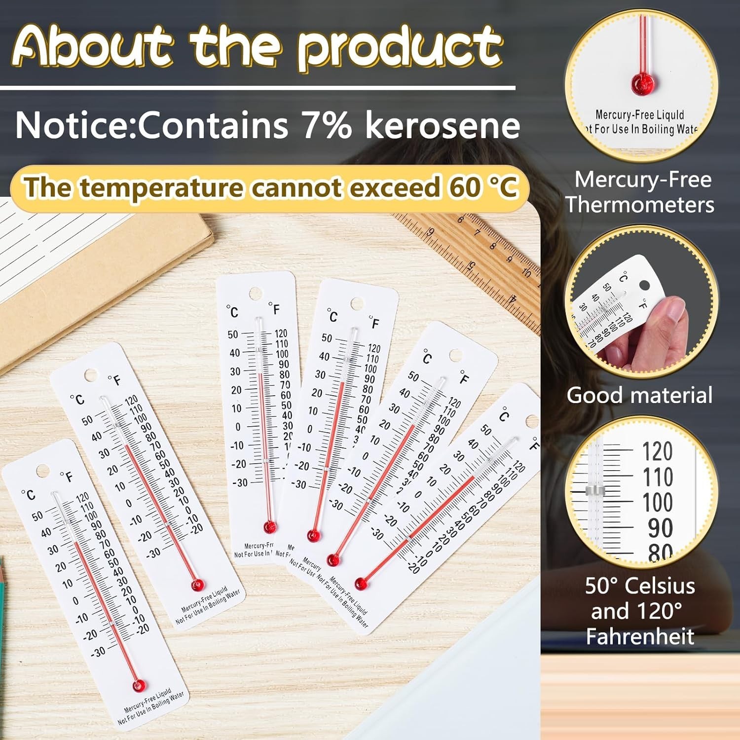 Comprehensive 10 Pc Thermometer Set - Perfect for Teaching Temperature Concepts