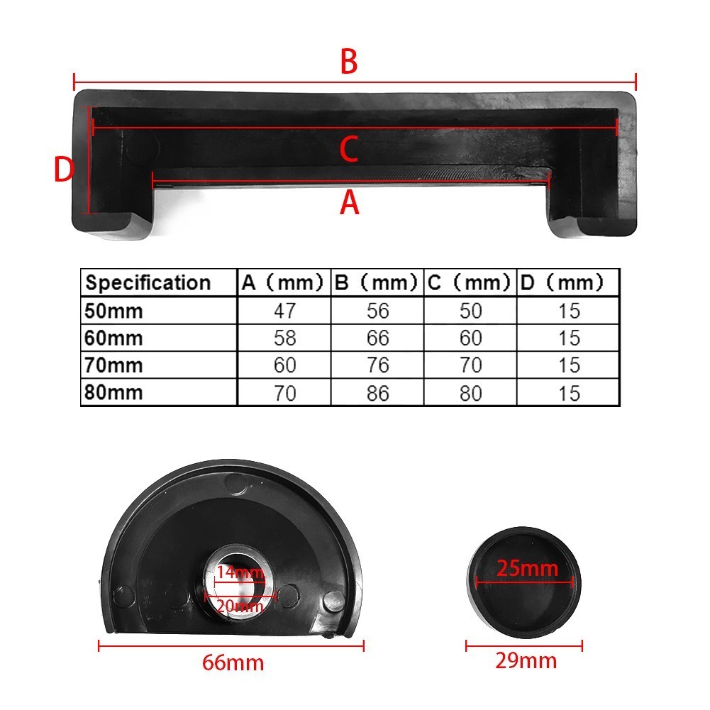 Enhance your Workmanship with High Quality Rubber Pad Set 4Pcs 50/60/70/80mm