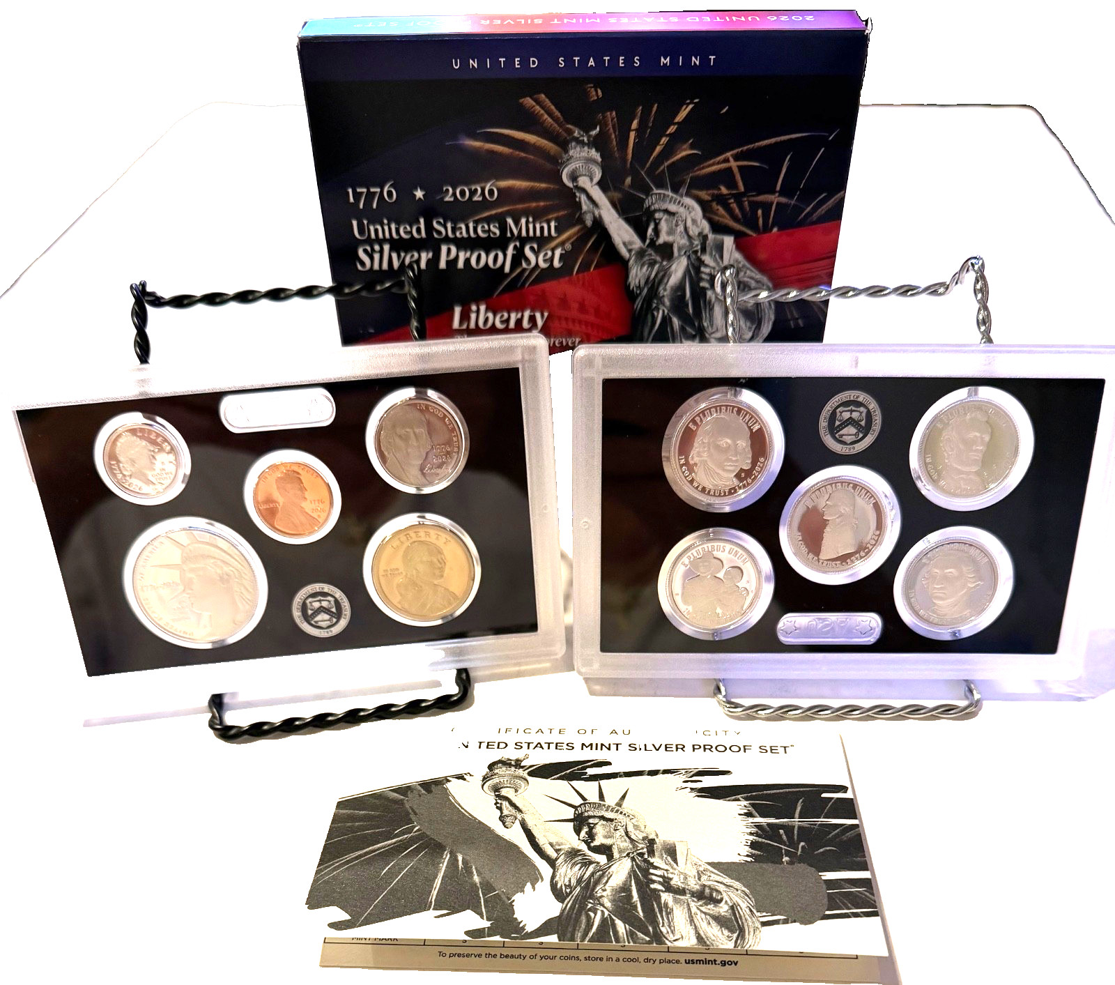 1776 - 2026 S United States Mint Silver Proof Set 250th Anniversary Orig Box COA