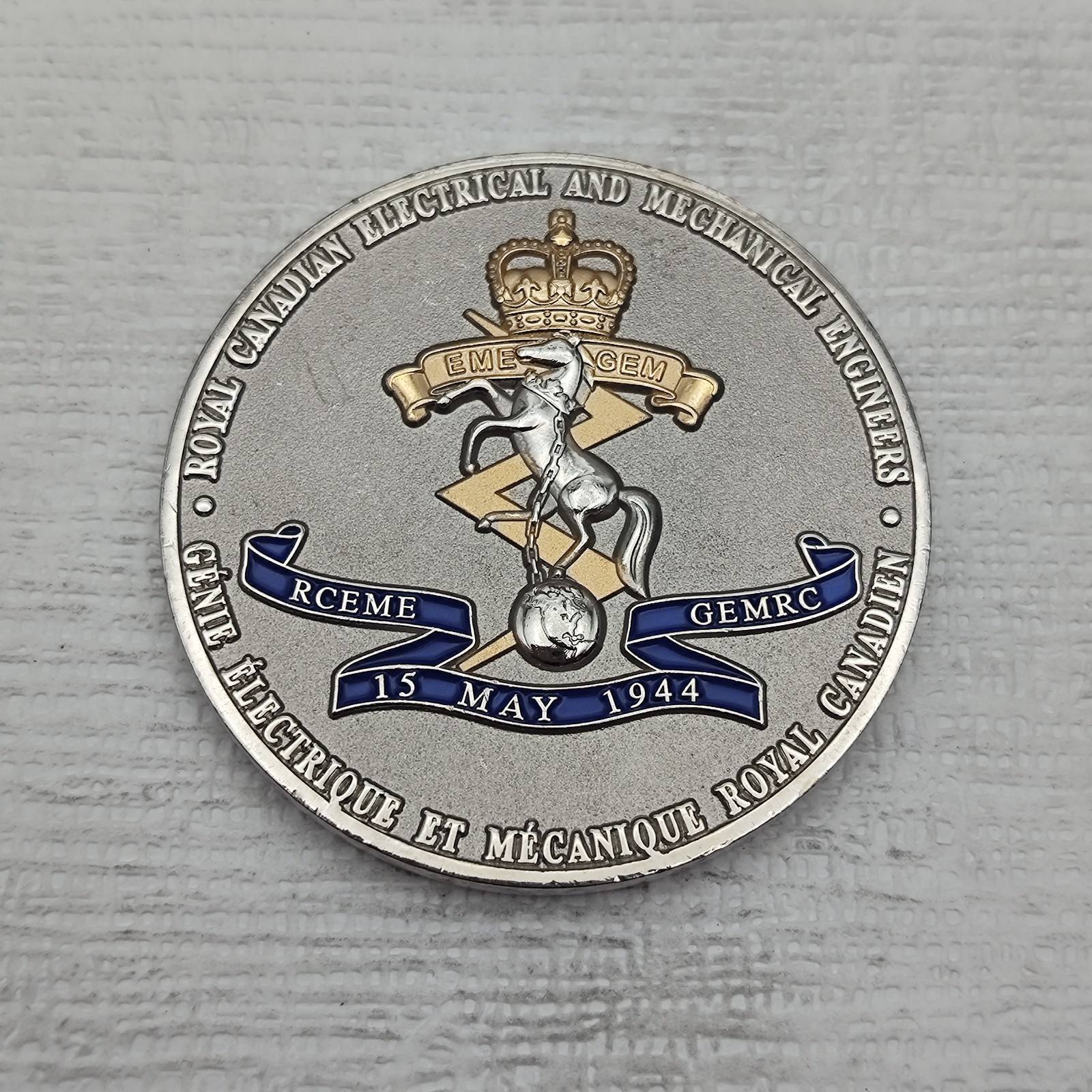 Royal Canadian Electrical and Mechanical Engineers RCEME Challenge Coin