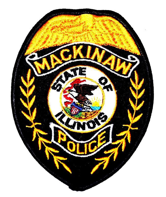 MACKINAW – POLICE - ILLINOIS IL Sheriff Police Patch STATE SEAL BANNER CREST
