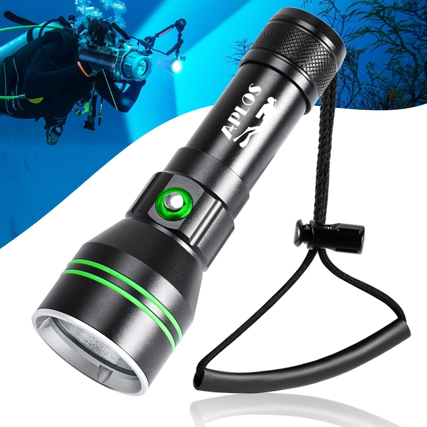 5000 Lumen Scuba Diving Flashlight - Waterproof Dive Torch for Night Adventures