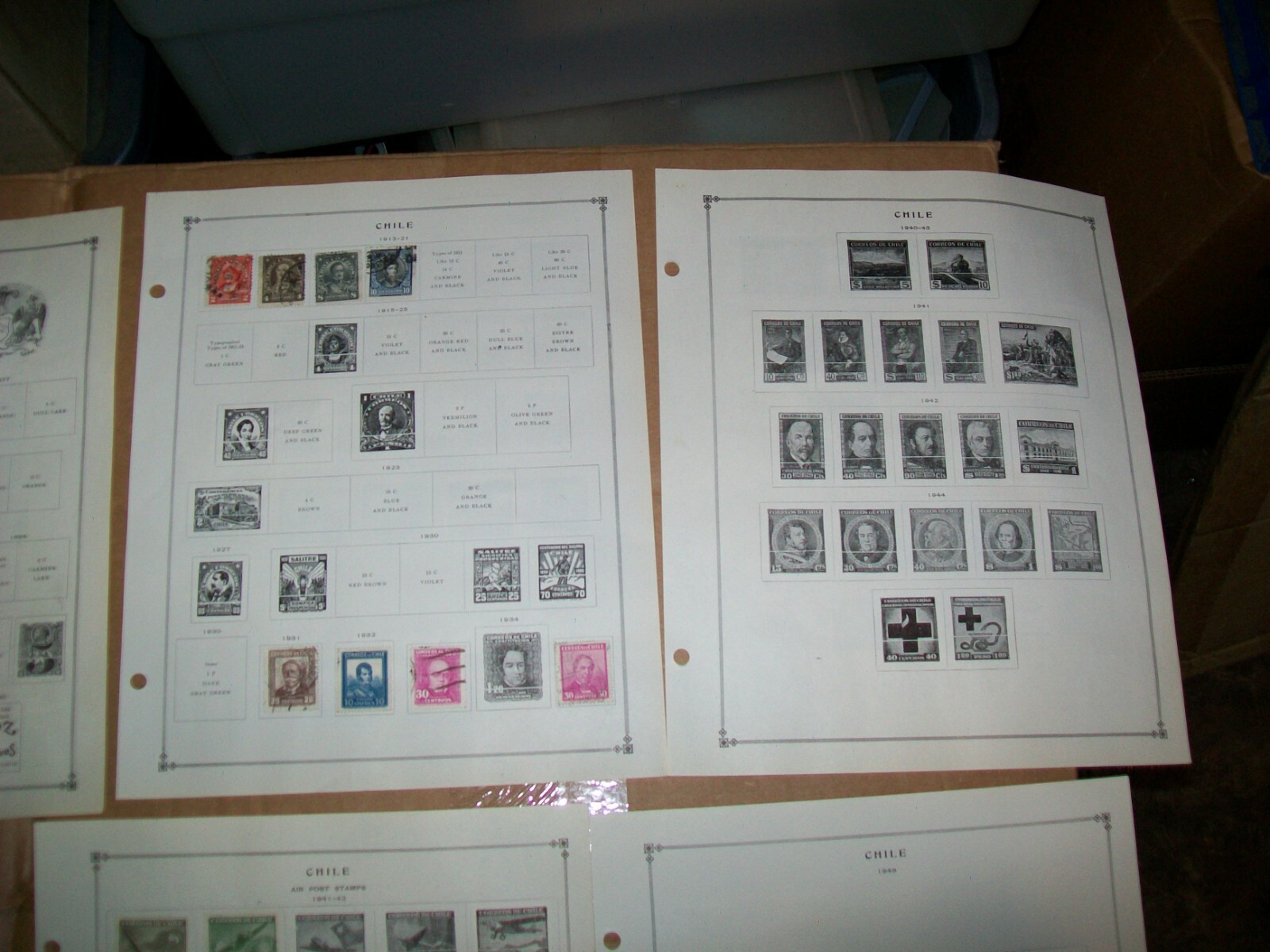 1886 - 1945 Chile Stamp Sheets Lot 92