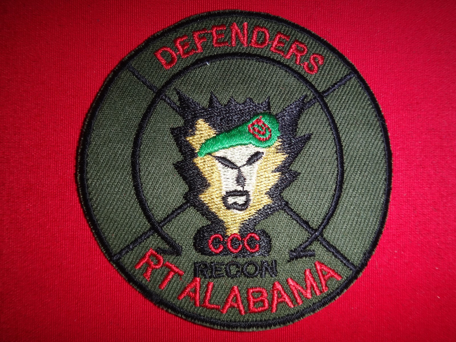 Vietnam War Subdued Patch US 5th SFGrp MACV-SOG RT ALABAMA CCC "Defenders"