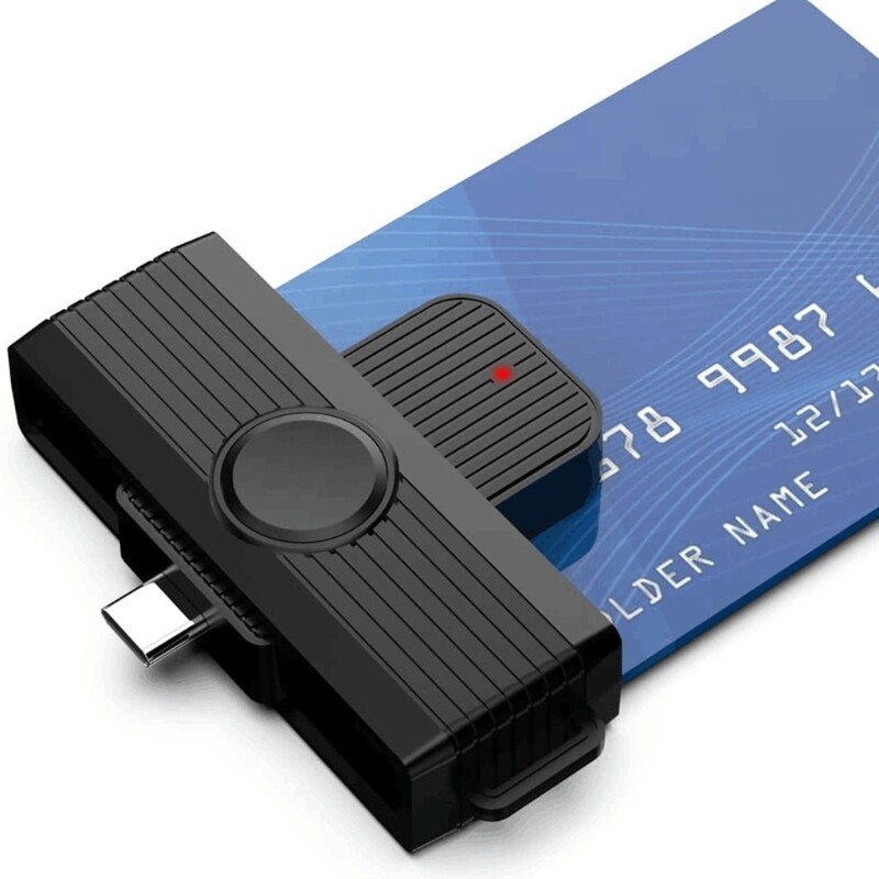 Portable CAC Reader Type C Foldable CAC Card Reader Portable USB C Card Reader