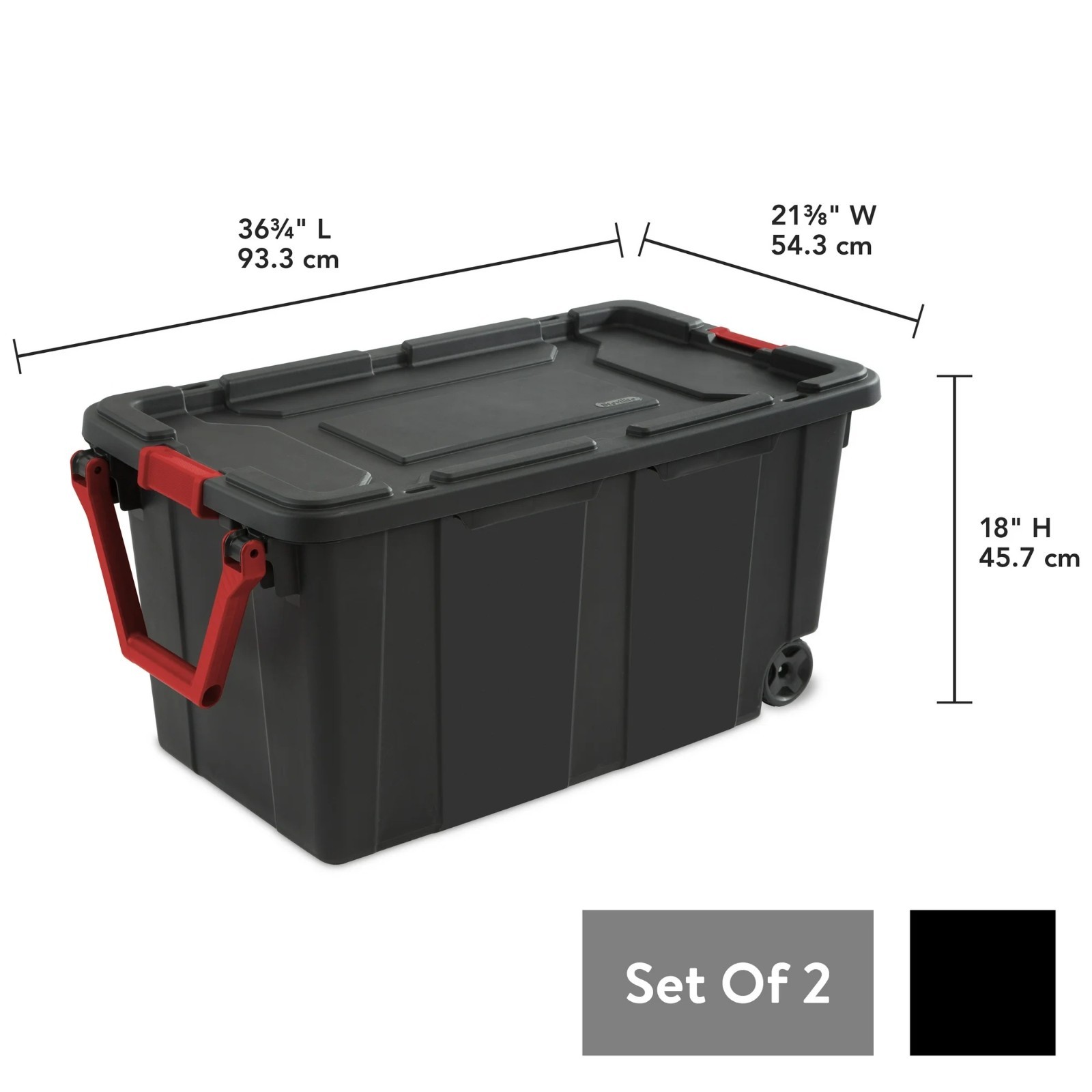 Sterilite Extra Large Storage Bin, 40 Gallon Wheeled Plastic Storage Container