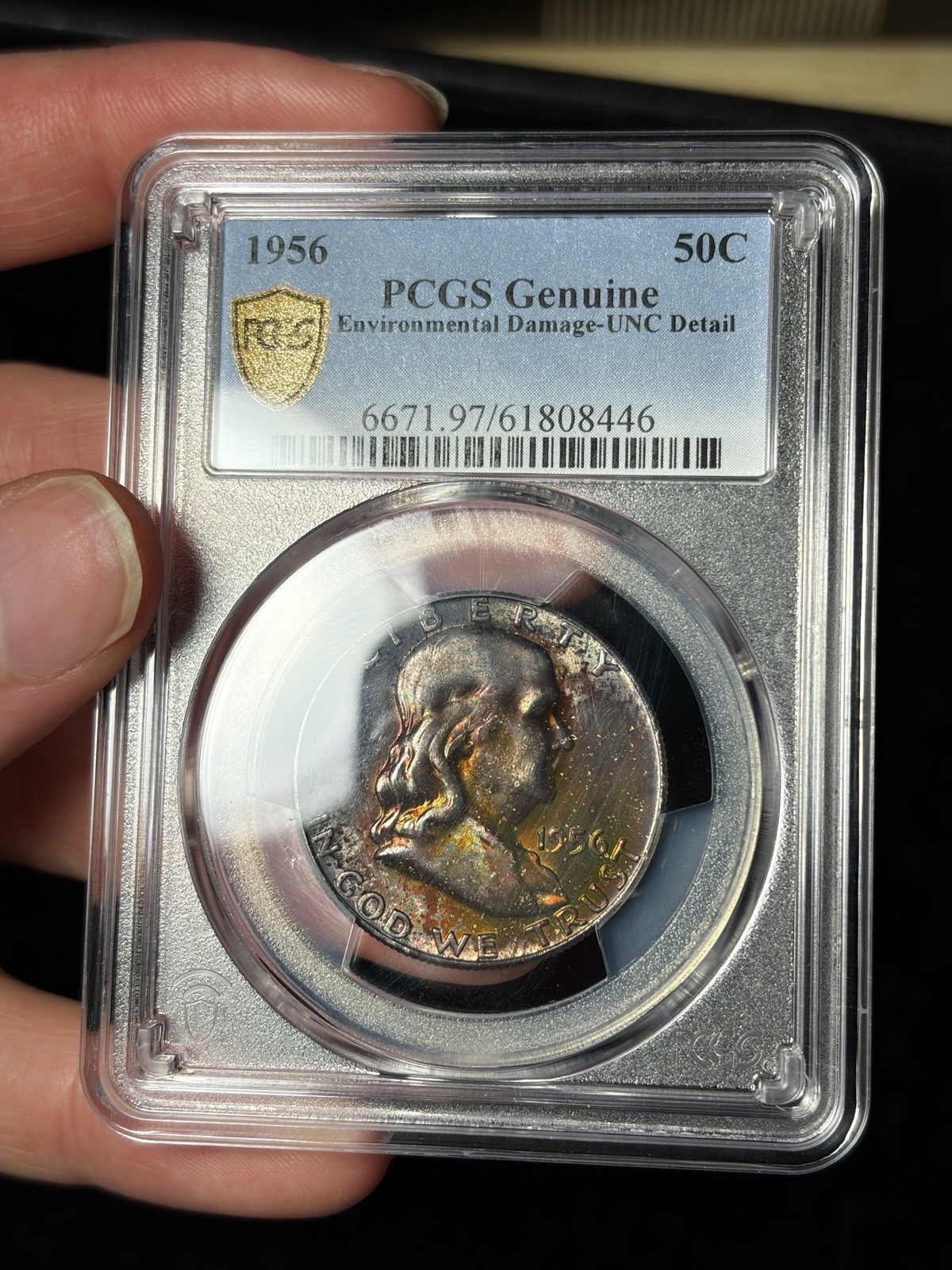 1956 US Mint Set 18 Coin Fully PCGS Graded Rainbow Toned WOW Original