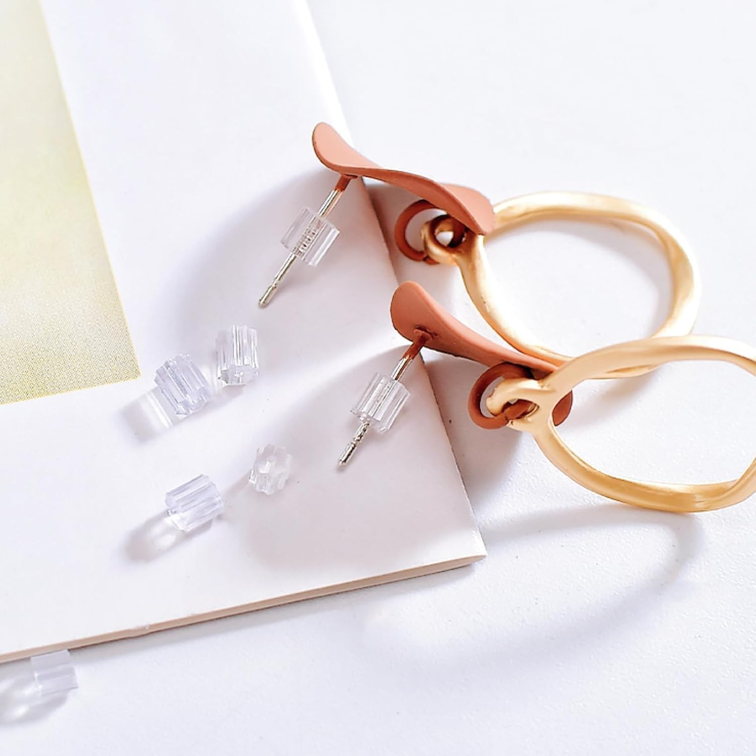 Silicone Earring Backs, 200PCS Soft Clear Earring Backing Replacement Stopper...