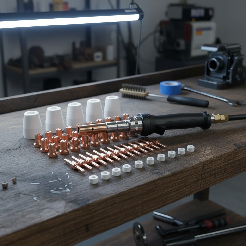 60 Pieces of  Plasma Cutter Consumables for High-Performance Cutting