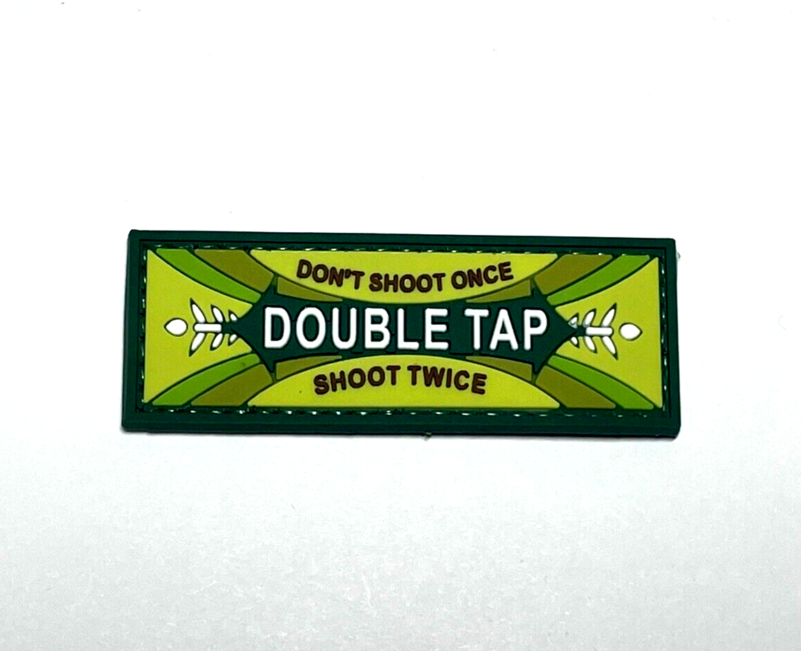 Double Tap PVC Gun Patch Tactical Special Forces Rubber PVC Morale Patch