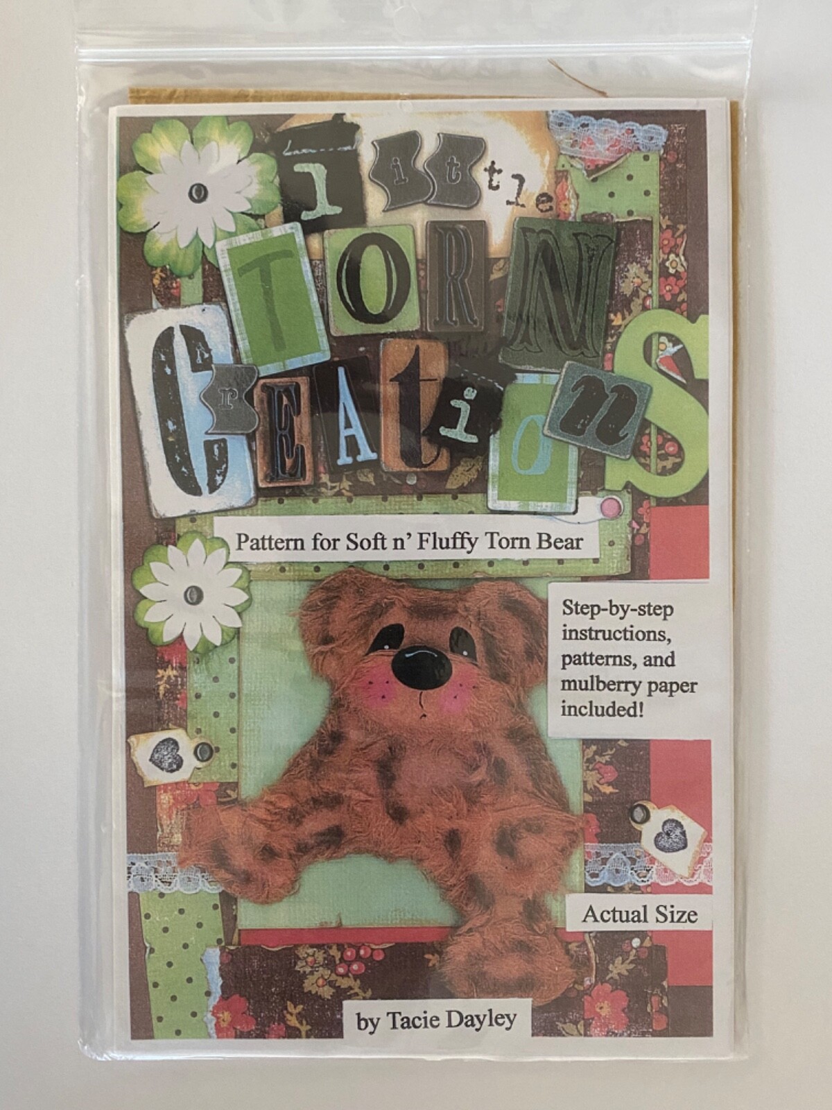 Little Torn Creations Paper Crafts Patterns - Bear Bunny Monkey Tiger Kitty Chic