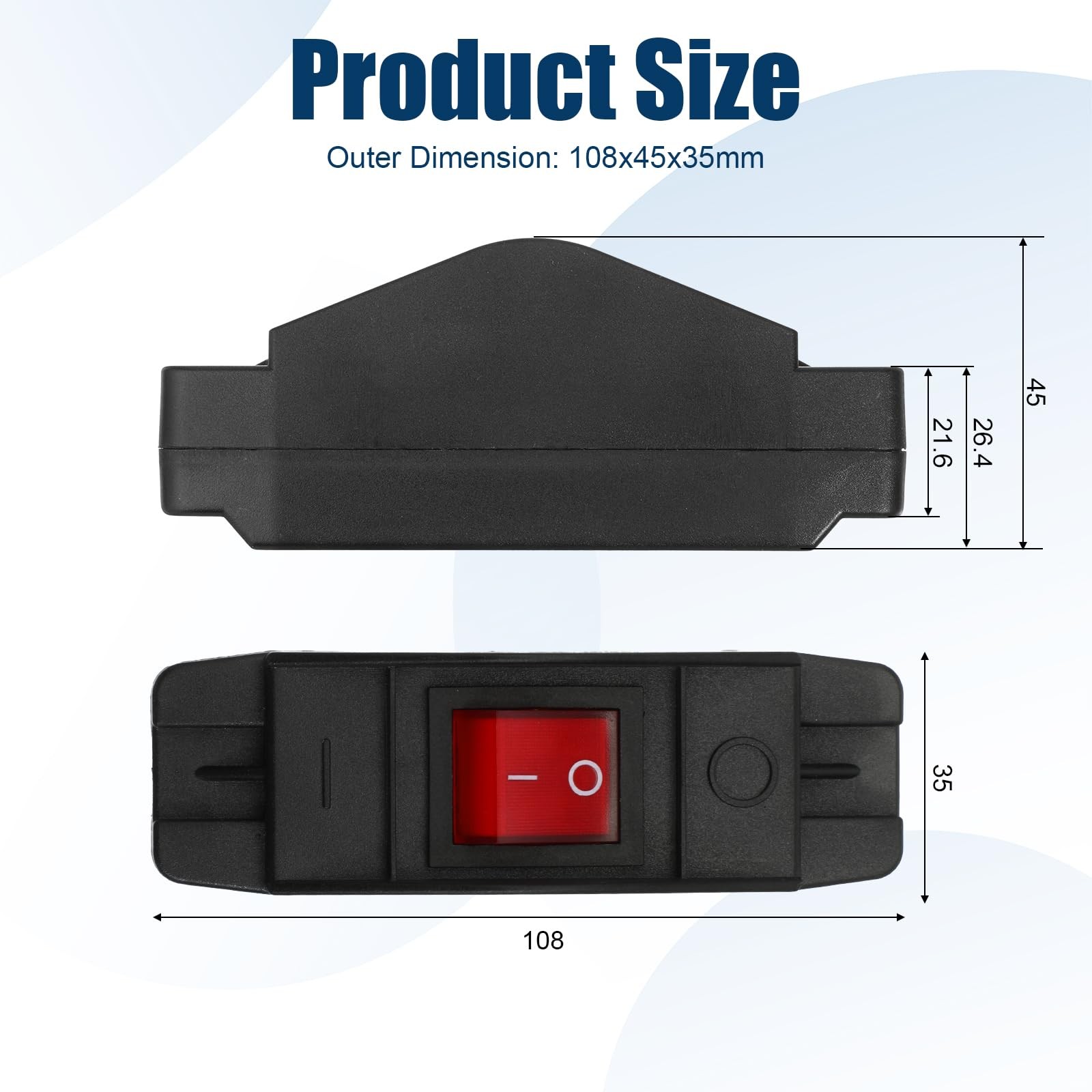 Inline Cord Switch 16A AC125V/250V Heavy Duty Button Switch