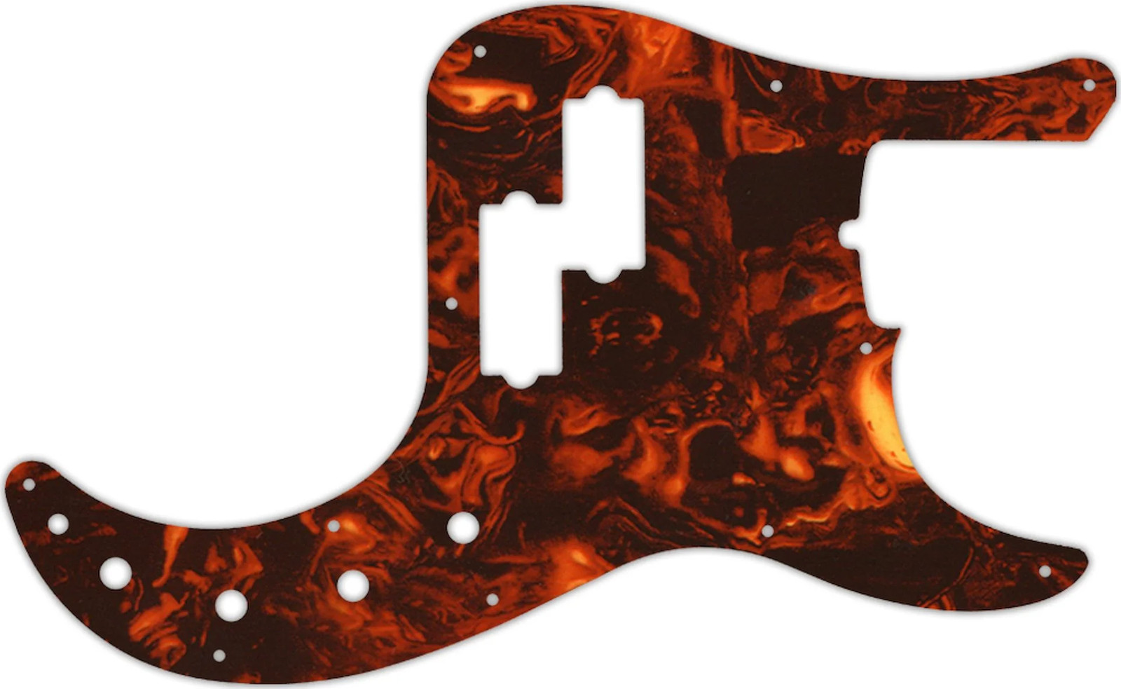 WD Custom Pickguard For Fender 2019 American Ultra Precision Bass #05F Faux T...