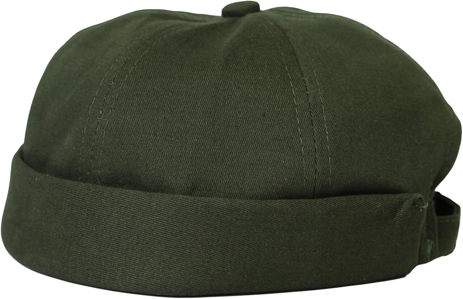 WITHMOONS Watch Cap Beanie Cotton Docker Brimless Harbour Hat One Size, Green