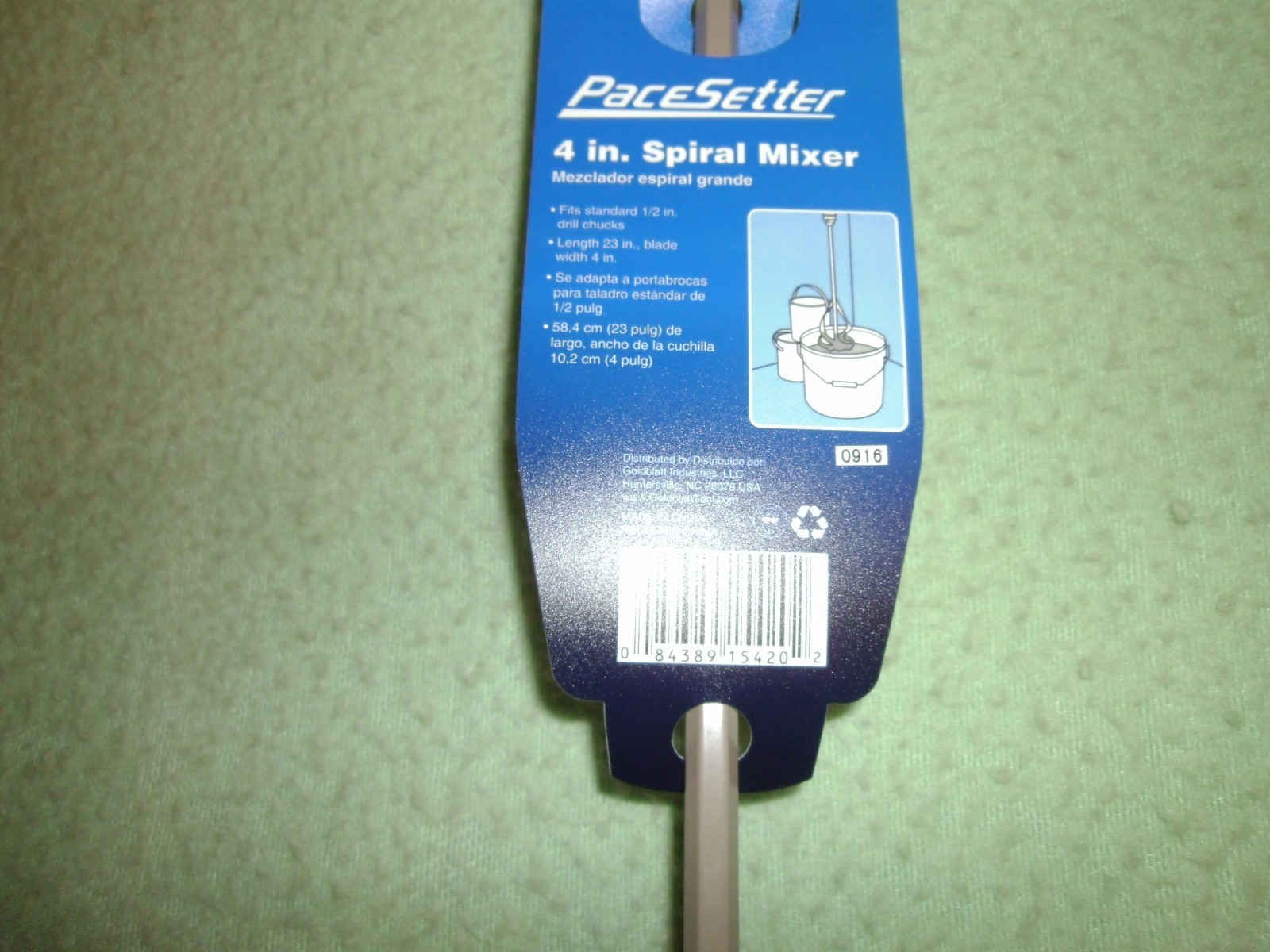 Goldblatt G15420 4-Inch Spiral Paint/Mud Mixer 23 inch--- Free Ship---
