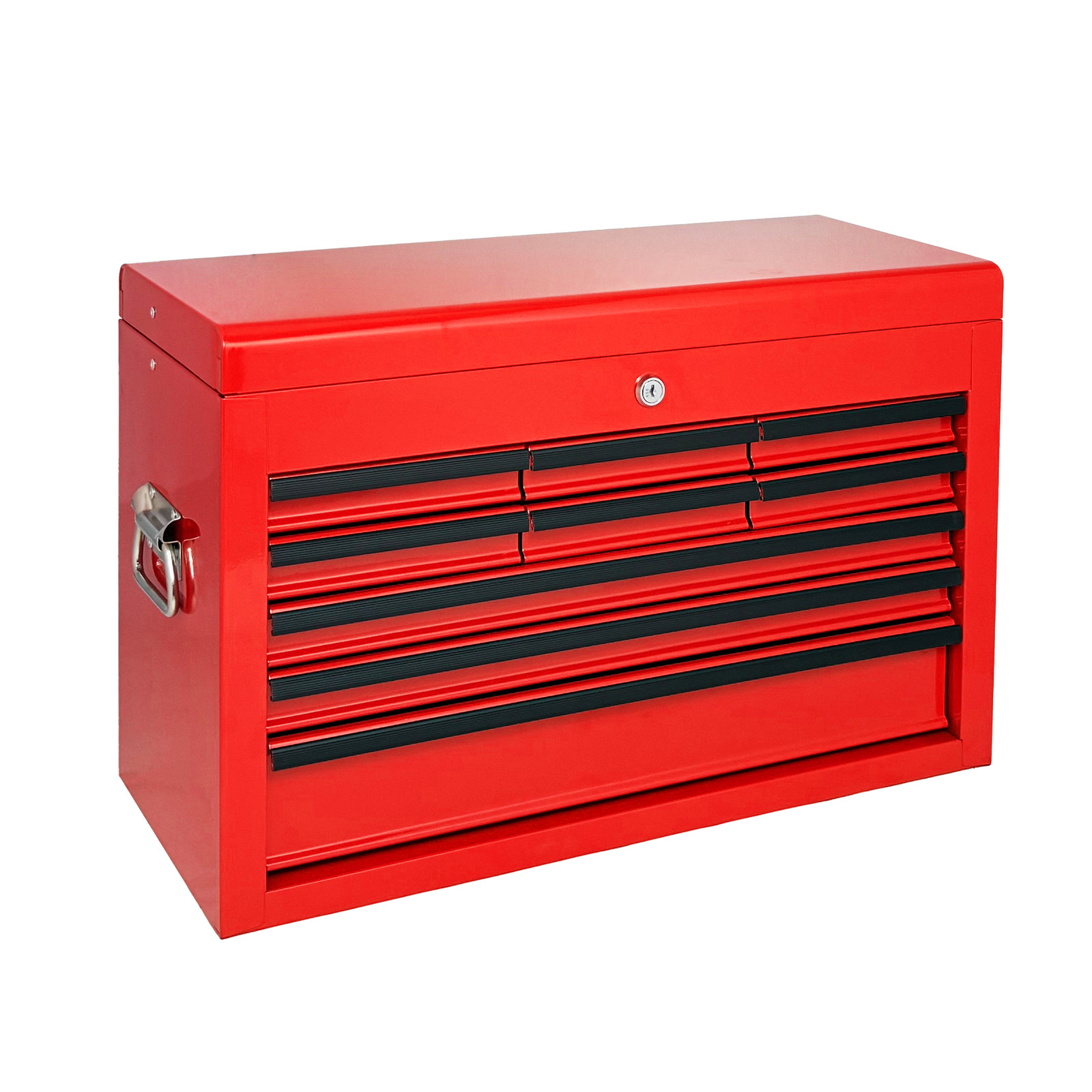 Portable Metal Tool Chest W/ 9 Drawers, 24" Tool Chest Cabinet with Ball Bearing