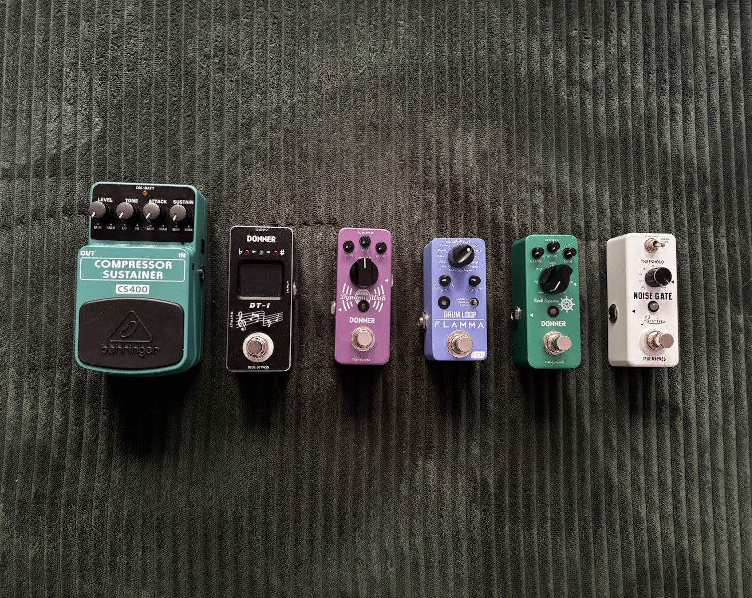 Guitar Pedal Lot Donner Rowin Flamma Behringer Reverb Wah Tuner Gate