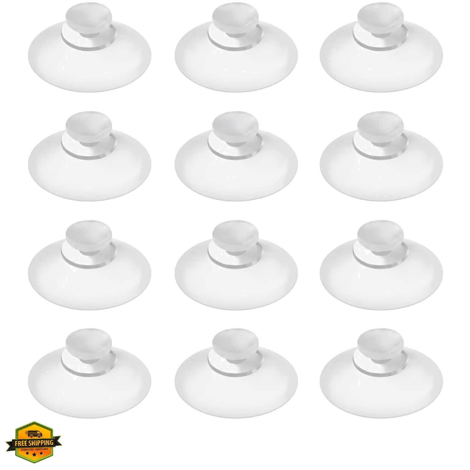12 Pieces 0.8 inch Mini Clear Suction Cups for Glass, Without Hooks Without H...