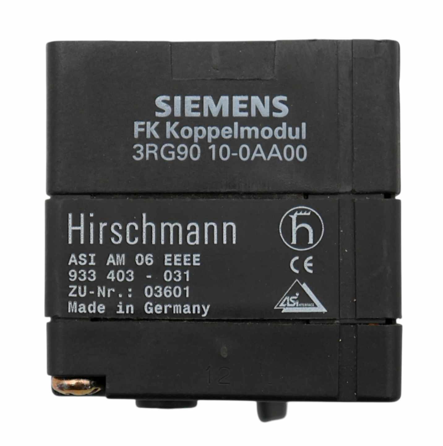 Hirschmann ASI AM 06 EEEE Active Module + Siemens 3RG9010-0AA00 Coupling Module -used-