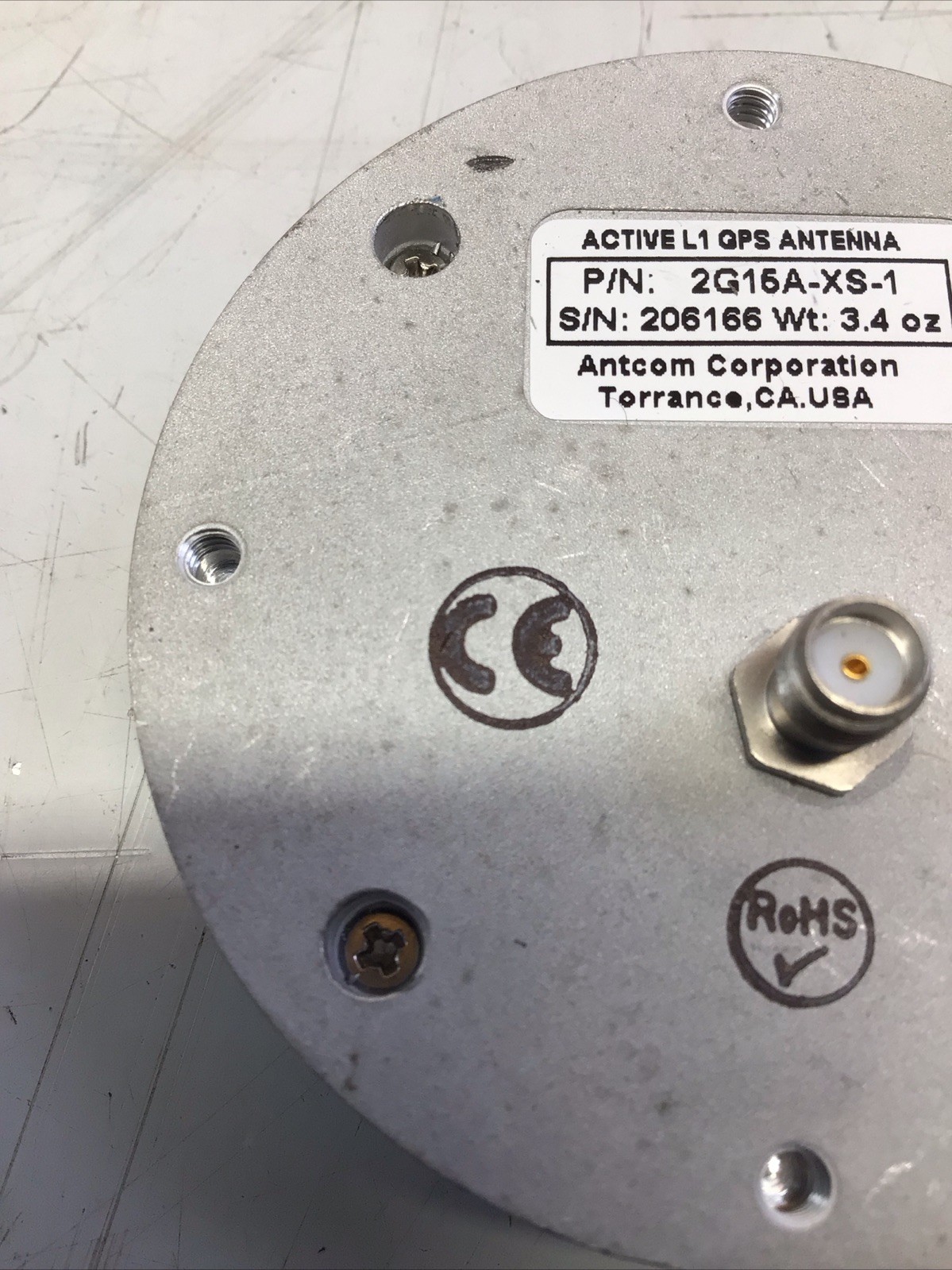 Antcom Corp 2G15A-XS-1 Active L1 GPS Antenna 3.4 Oz