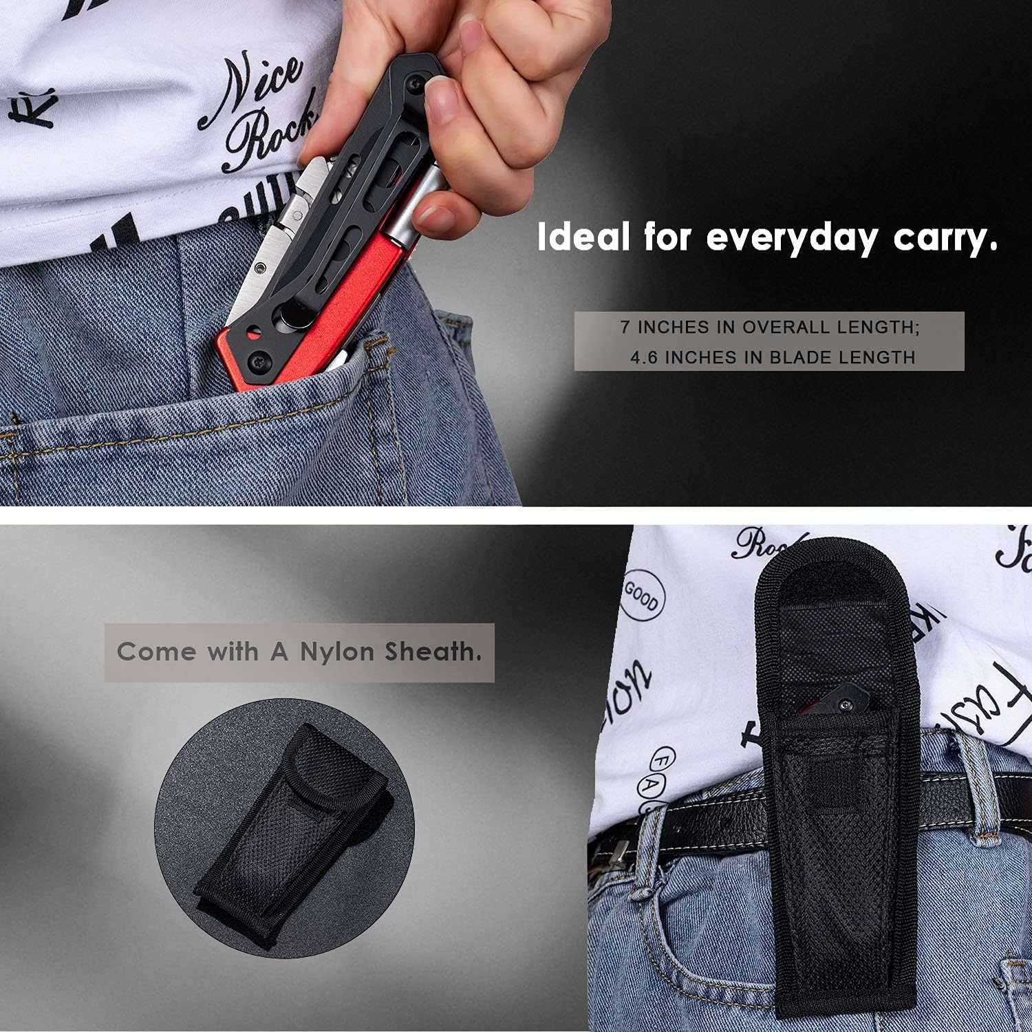 Multicolor Folding Utility Knife with Box Cutter, Saw and Screwdriver Features