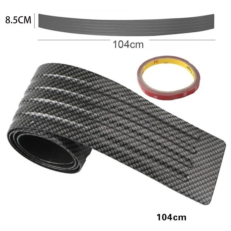 Car Rear Bumper Protector Rubber Trim Strip Trunk Sill Guard Scratch Cover Pad