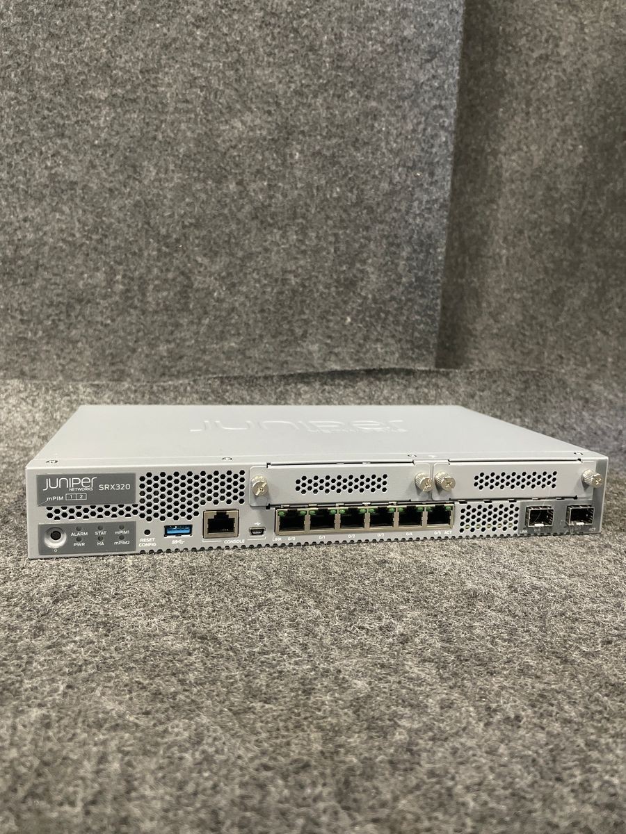 JUNIPER NETWORKS SRX320-SYS-JB Firewall Appliance, 6x Ports RJ-45 2x SFP