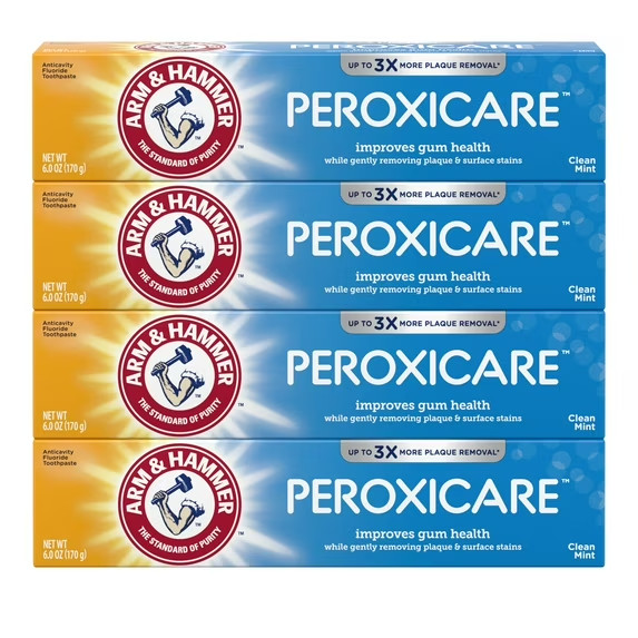 ( 4 PACK ) Arm & Hammer PeroxiCare Tartar Control Fluoride Toothpaste Mint