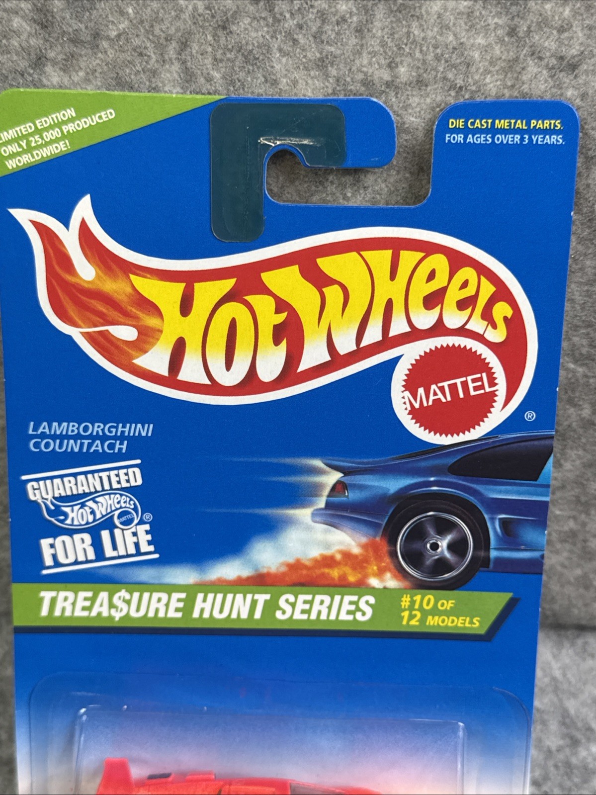 1996 Hot Wheels Lamborghini Countach Treasure Hunt Series 10 of 12 Orange #15075