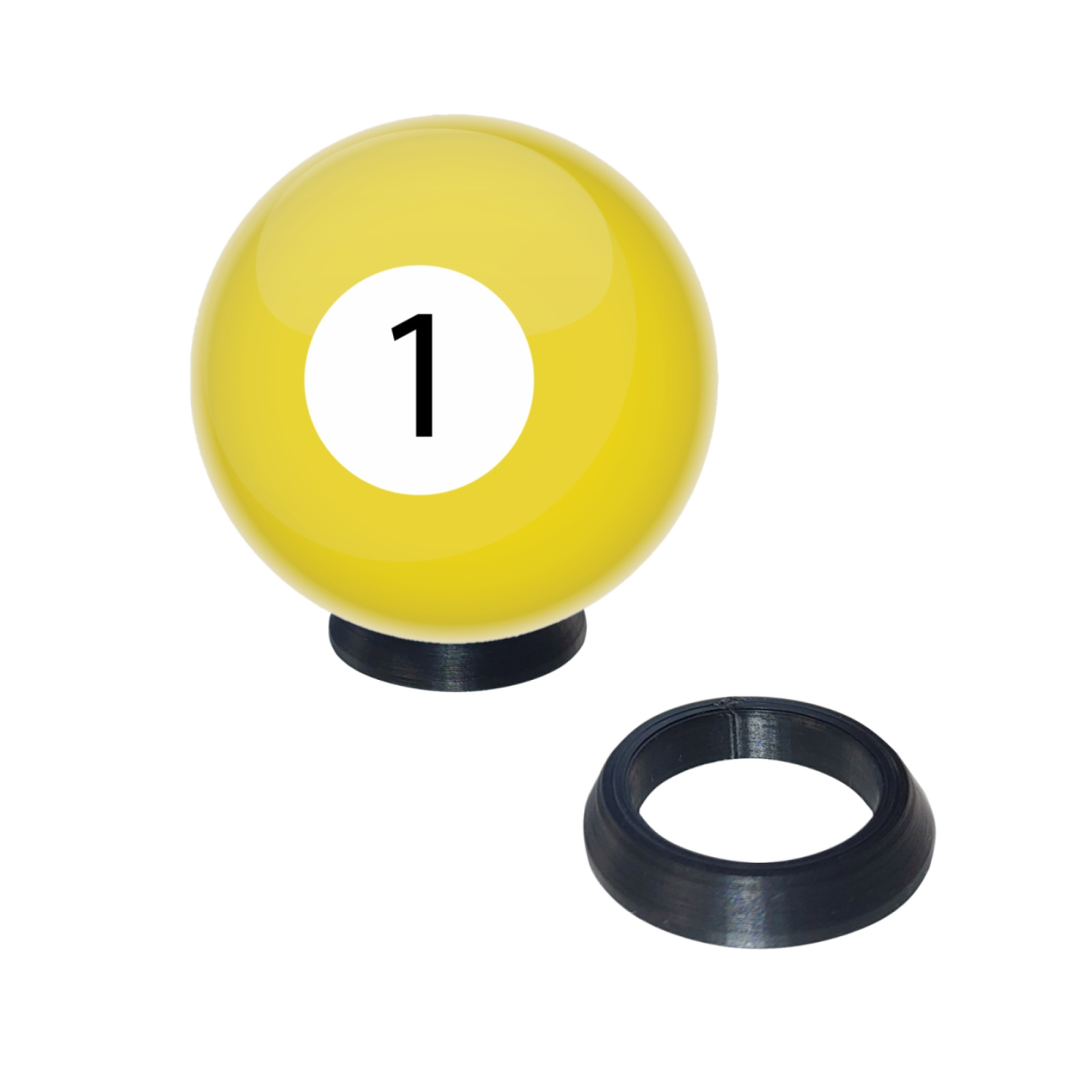 2 pc Pool Ball / Billiard Ball Display Stand, Mount, Holder, Trophy, Black, NEW