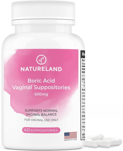600mg Vaginal Suppositories Made in USA Restore pH Balance and Reduce Dryne...