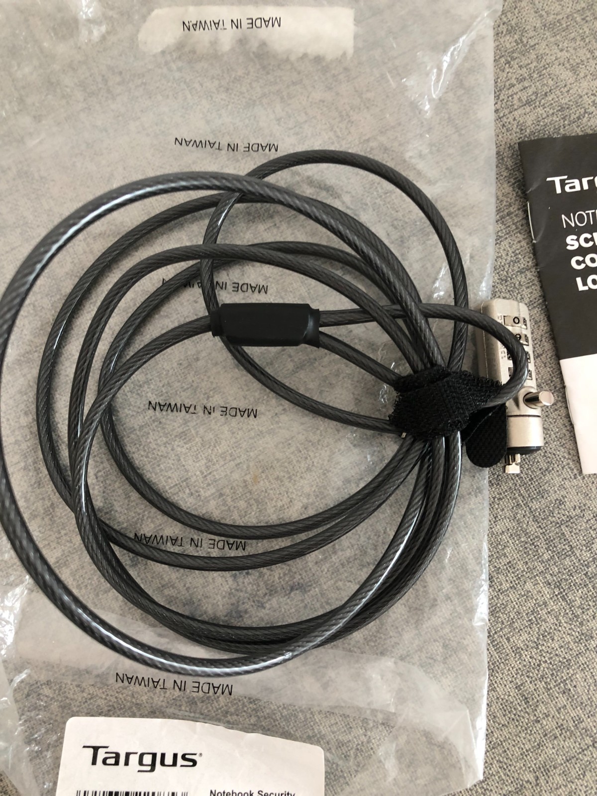 Targus Notebook Security DEFCON CL Serialized Combo Cable Lock PA410S-1 NEW