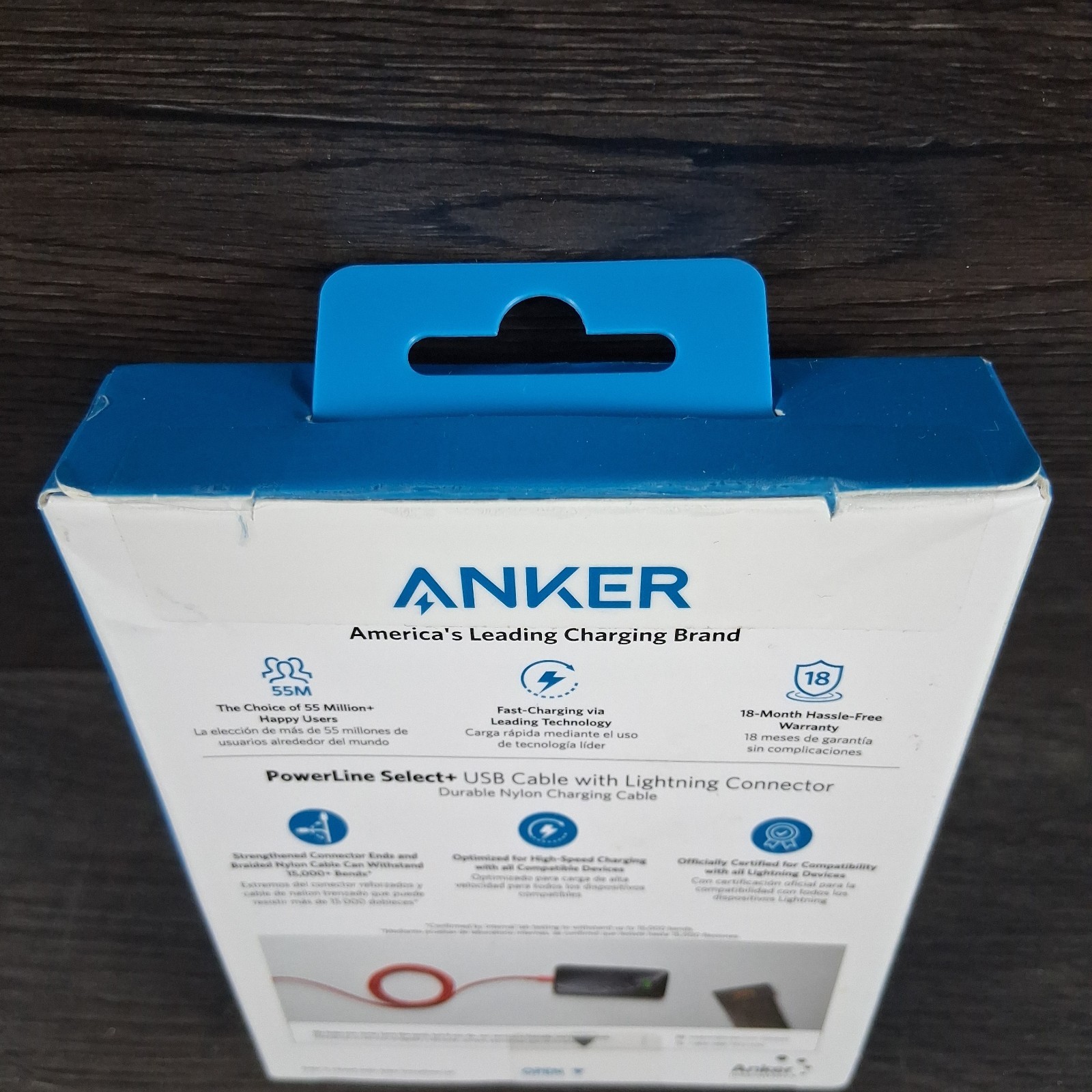 Anker USB-A Charging Cable For Apple Devices Red New