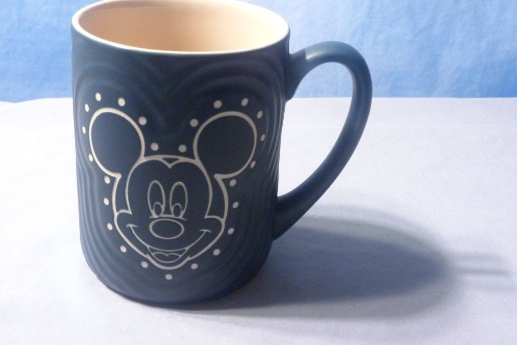 2 Mickey Mouse Mugs - 3D Relief - Disney Parks - Both New