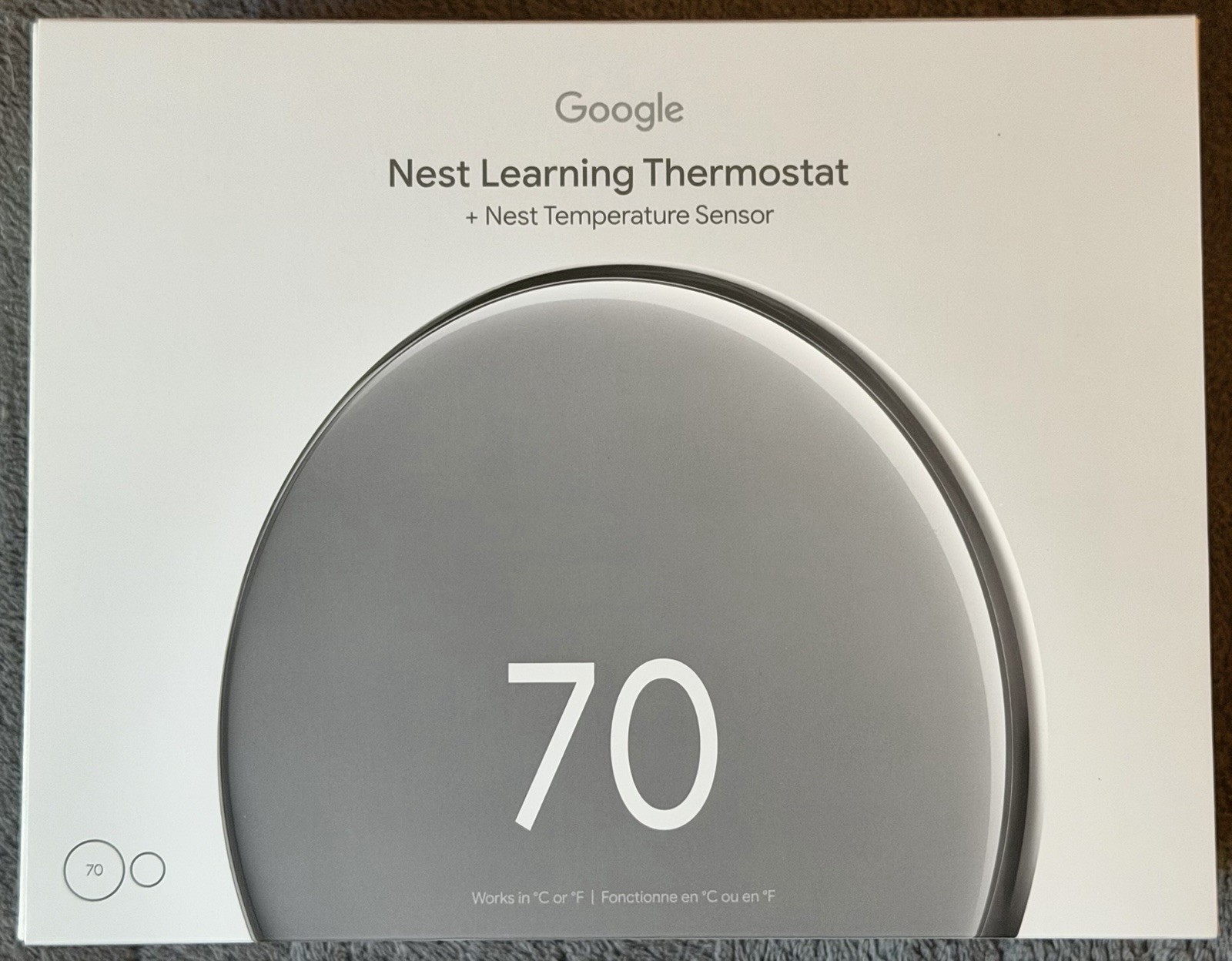 Google Nest Learning Thermostat 4th Gen w/ Sensor - Polished Silver - Brand New