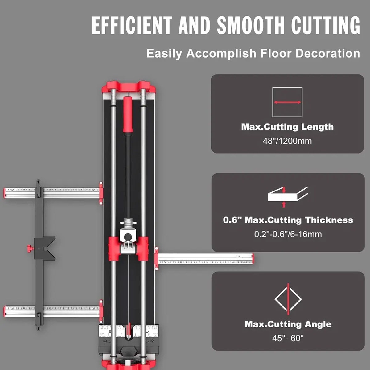 SHIJING 1352-1200 48in Manual Tile Cutter 1200mm Porcelain Ceramic Laser