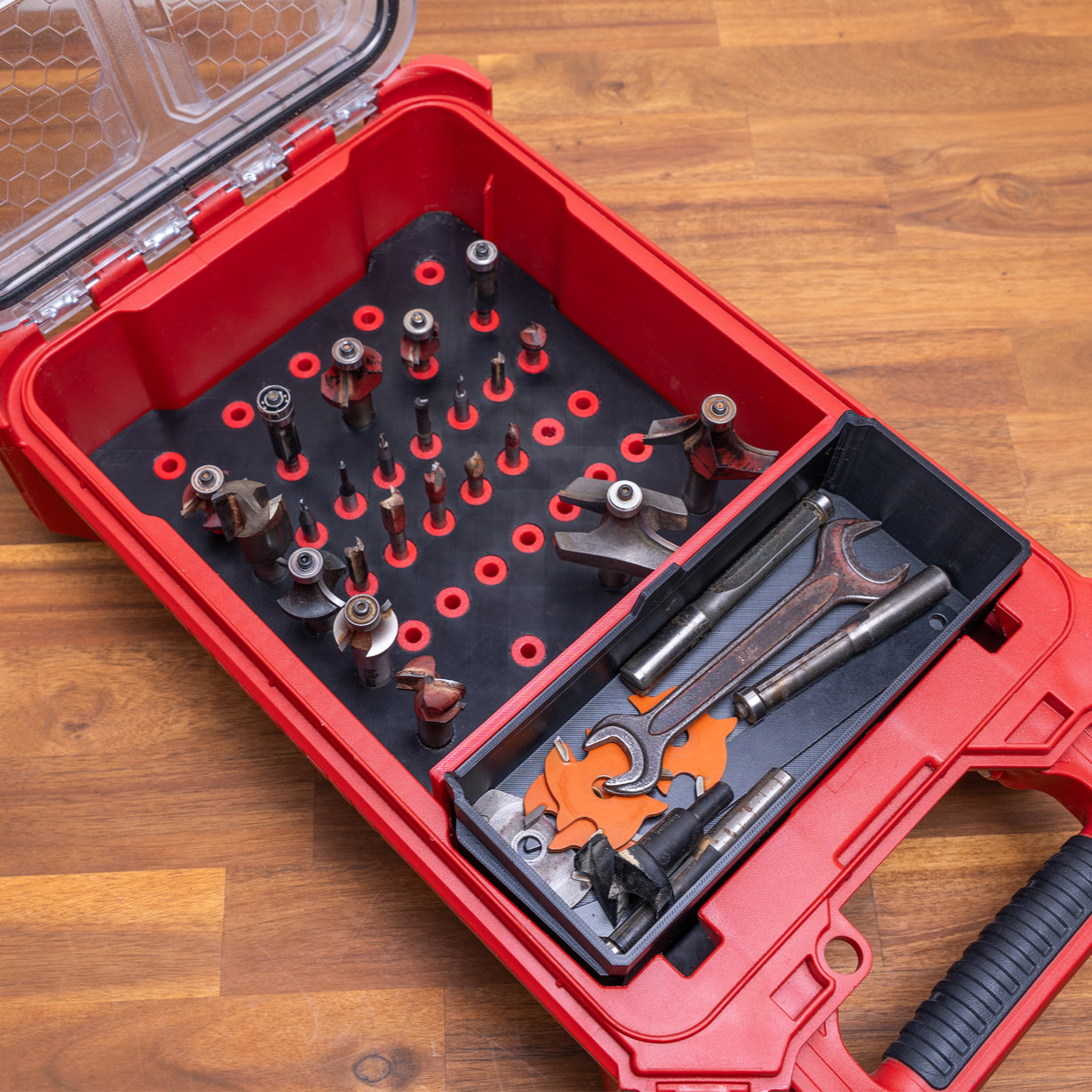 1/2" & 1/4" Router Bit Insert Tray for Packout Organiser Boxes | 3D Printed