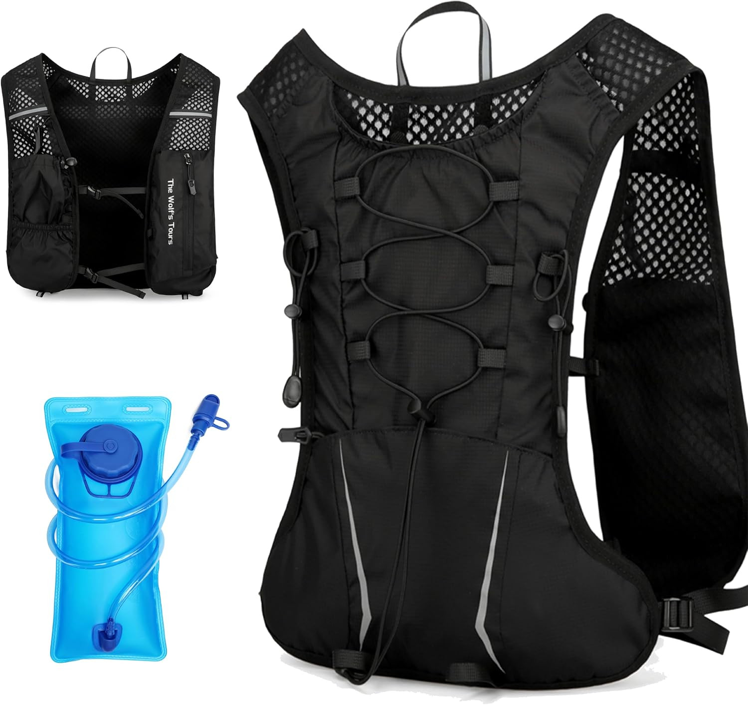Hydration Pack with 2L Water Bladder – Lightweight Running Vest for Men & Women