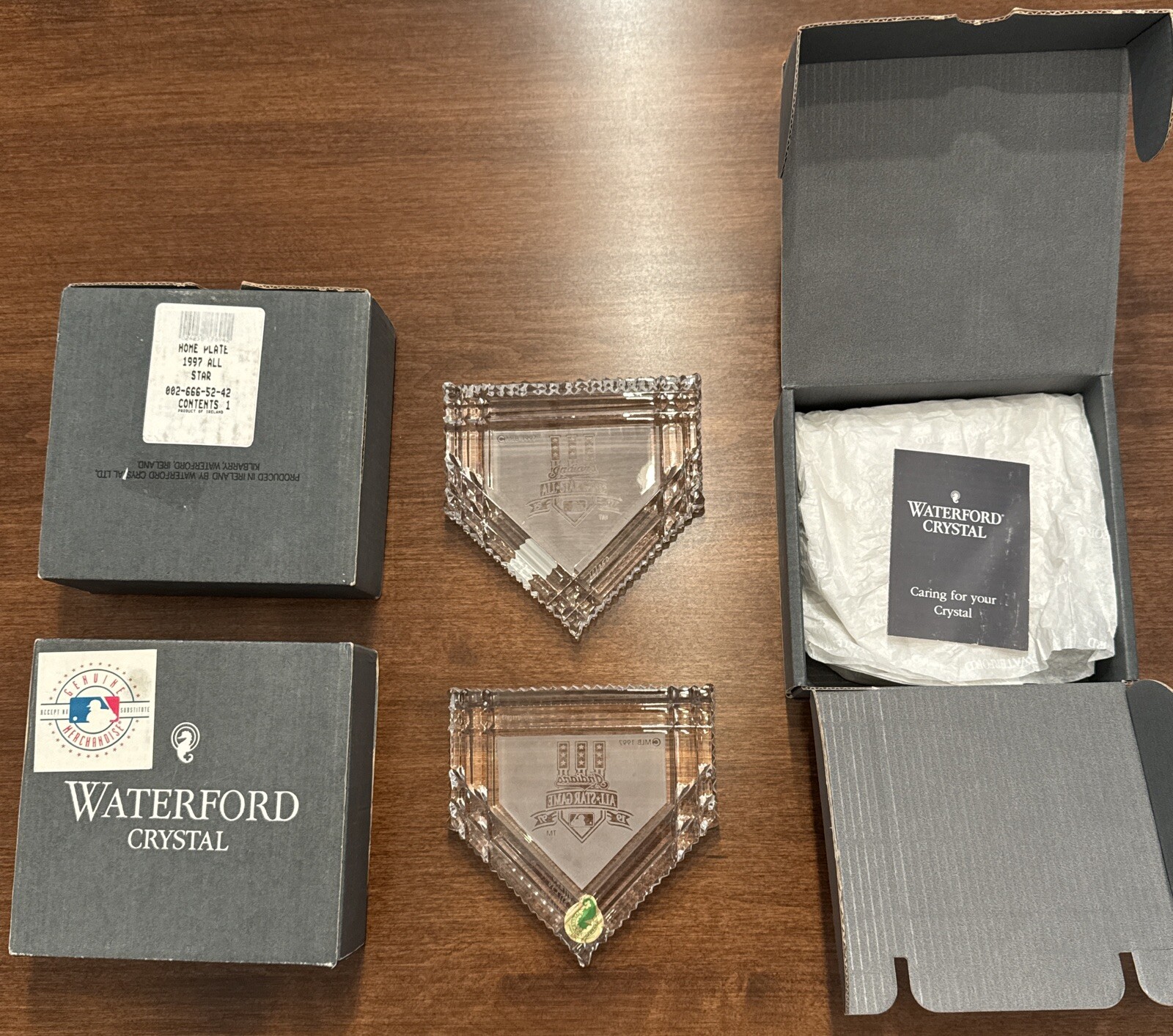 SUPER RARE 1997 MLB All-Star Game Cleveland Waterford Home Plate Numbered to 250