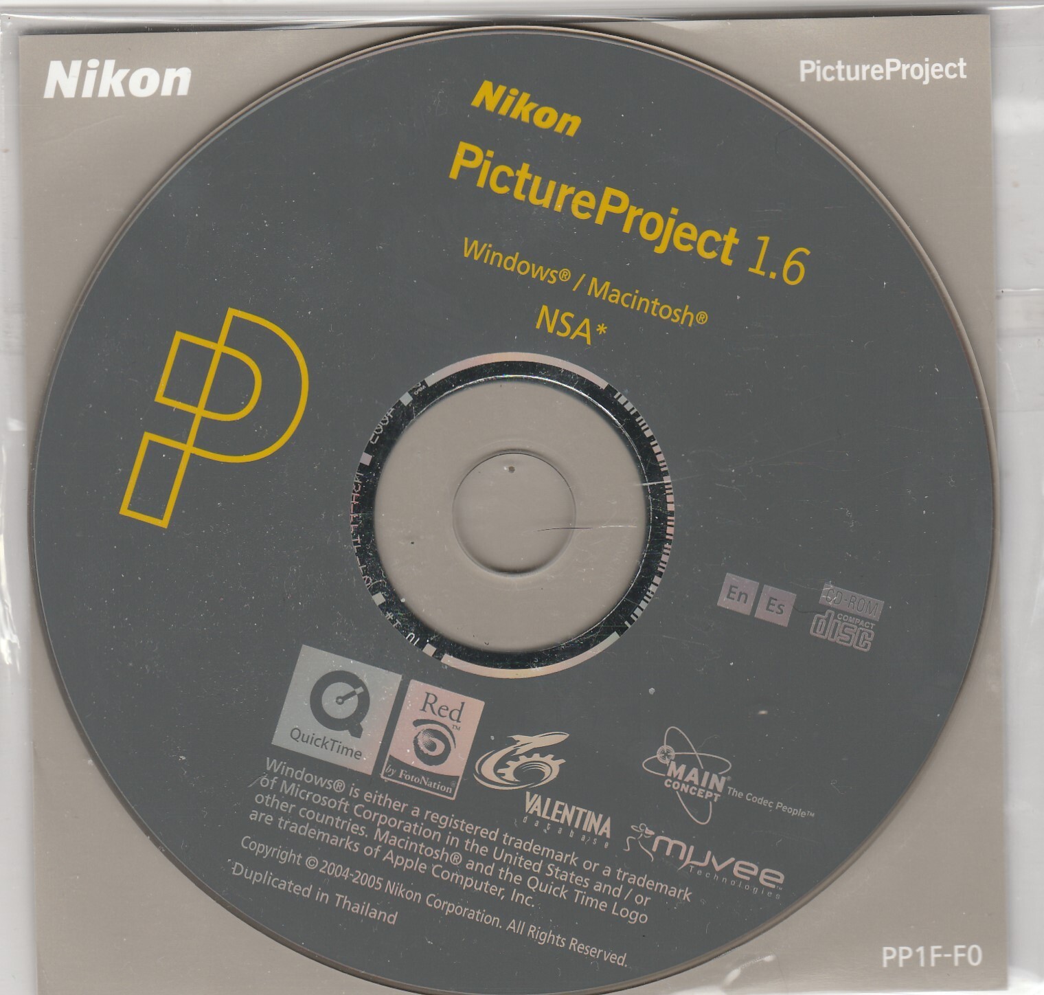Nikon Picture Project 1.6 for Win / Mac NAS CD-Rom by Nikon 2005